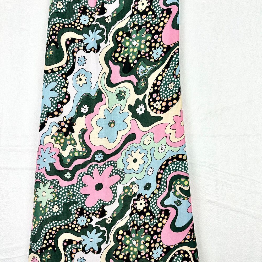 Celia B Retro Floral Maxi Dress Size XS Spaghetti Strap Vibrant Colorful - Picture 4 of 8